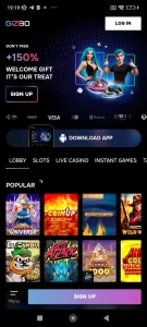 Скачать Gizbo казино на Android 3